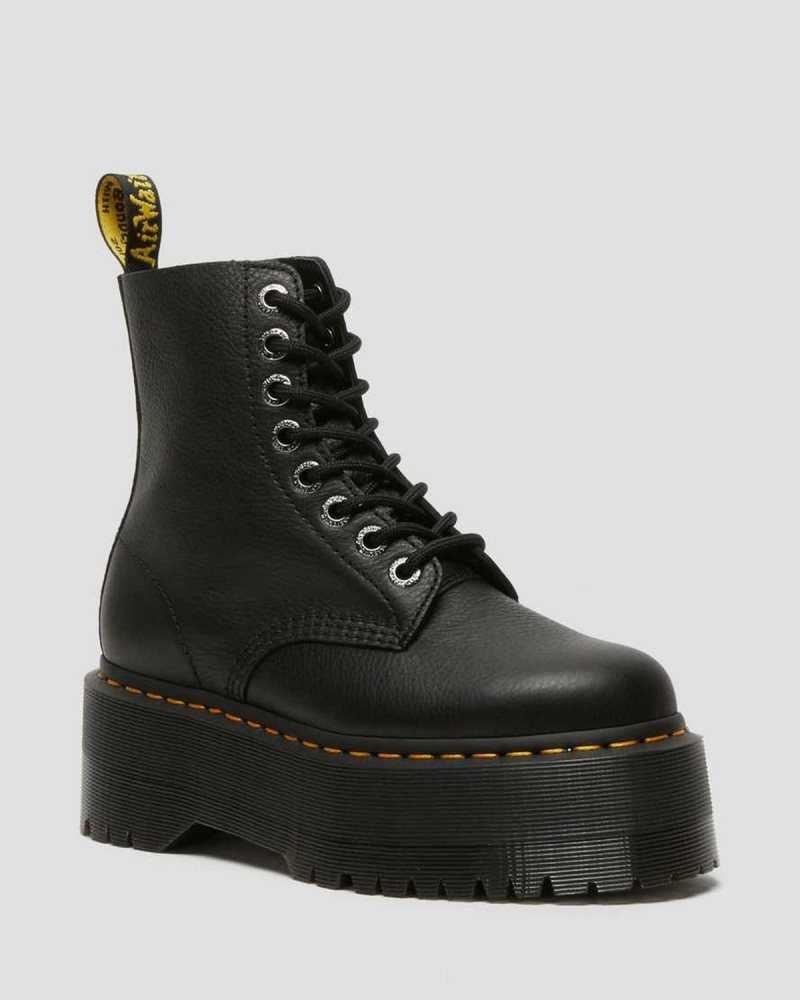 Dr Martens 1460 Pascal Max Lær Platform Boots Platform Støvler Dame Svarte | YHWXK4328