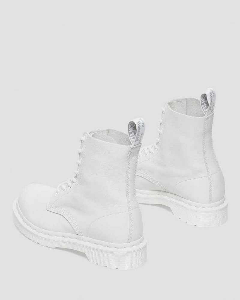 Dr Martens 1460 Pascal Mono Blonder Up Boots Støvletter Dame Hvite | FTRCE3769