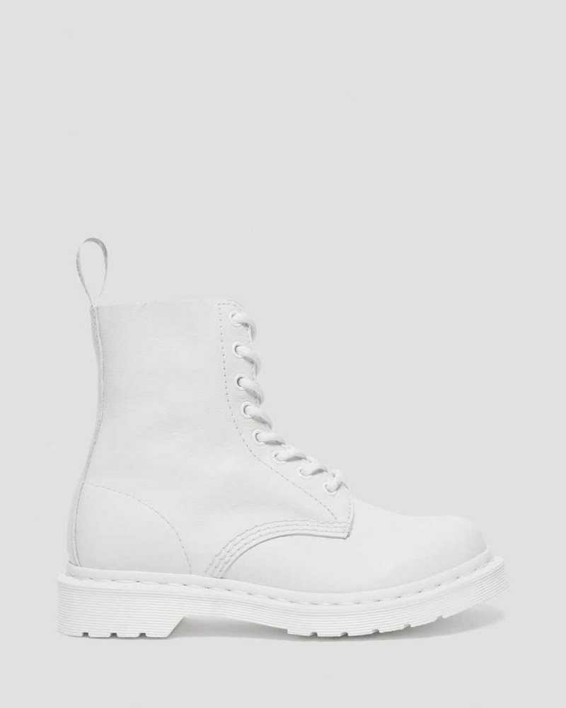 Dr Martens 1460 Pascal Mono Blonder Up Boots Støvletter Dame Hvite | FTRCE3769