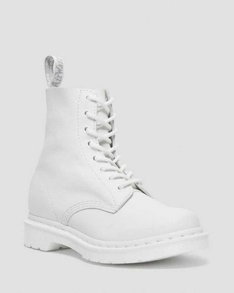 Dr Martens 1460 Pascal Mono Blonder Up Boots Støvletter Dame Hvite | FTRCE3769