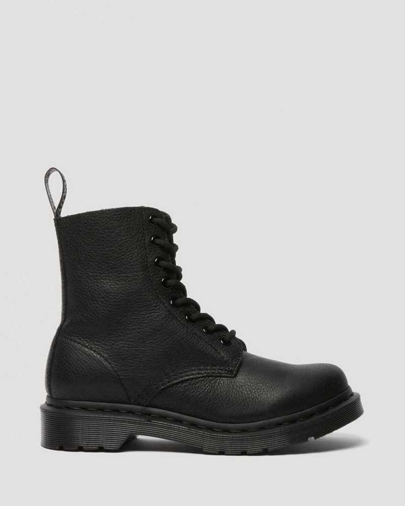 Dr Martens 1460 Pascal Mono Blonder Up Boots Støvletter Dame Svarte | RDQFU6890