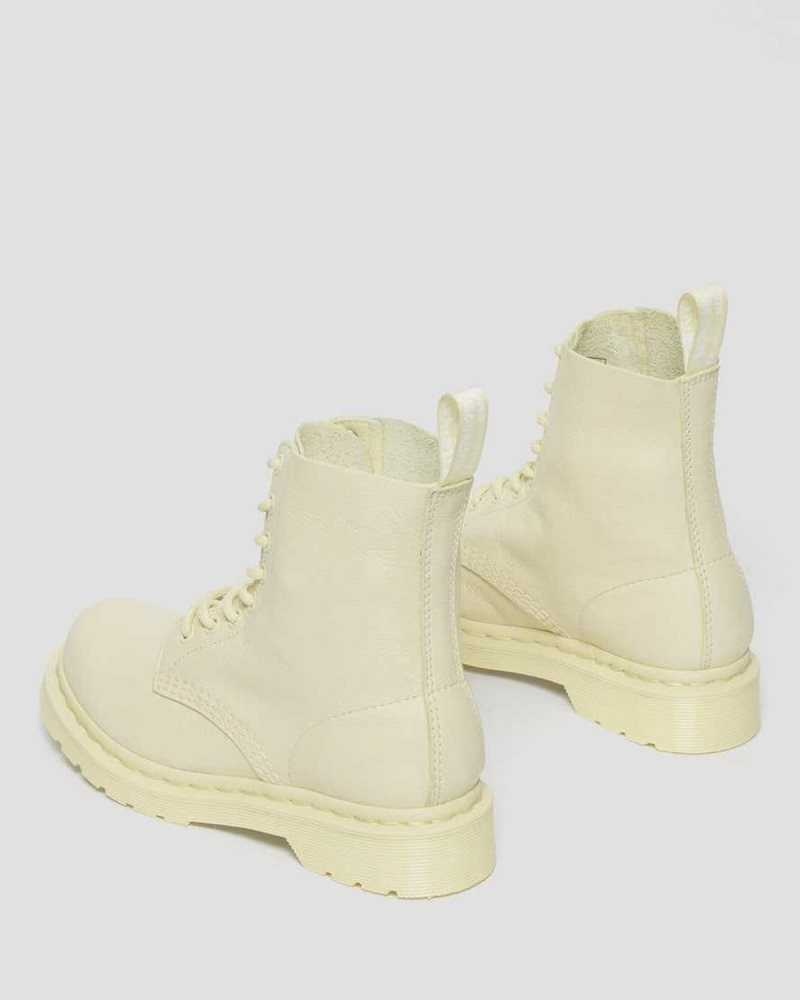 Dr Martens 1460 Pascal Mono Blonder Up Boots Støvler Dame Pisket Krem | PWITN3971