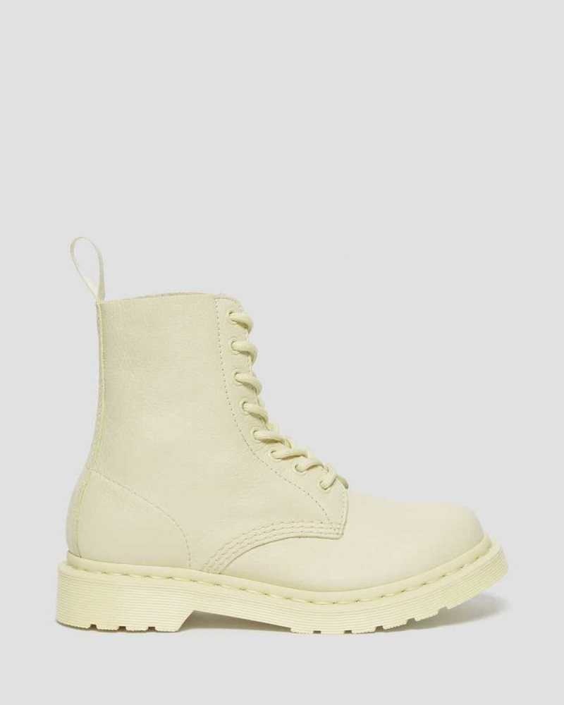 Dr Martens 1460 Pascal Mono Blonder Up Boots Støvler Dame Pisket Krem | PWITN3971