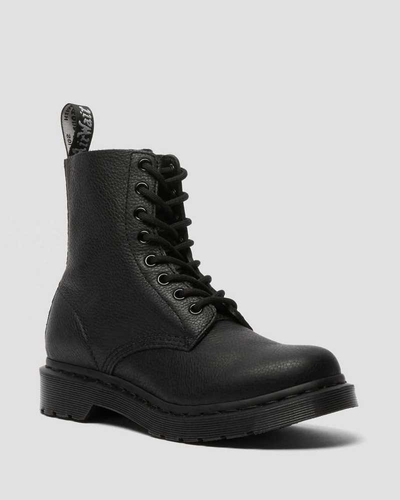 Dr Martens 1460 Pascal Mono Blonder Up Boots Støvler Dame Svarte | HVYZR7950