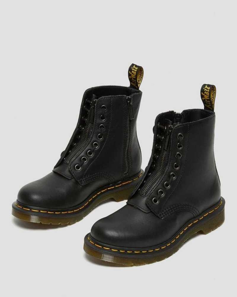 Dr Martens 1460 Pascal Nappa Glidelås Boots Støvletter Dame Svarte | CGXZB8429