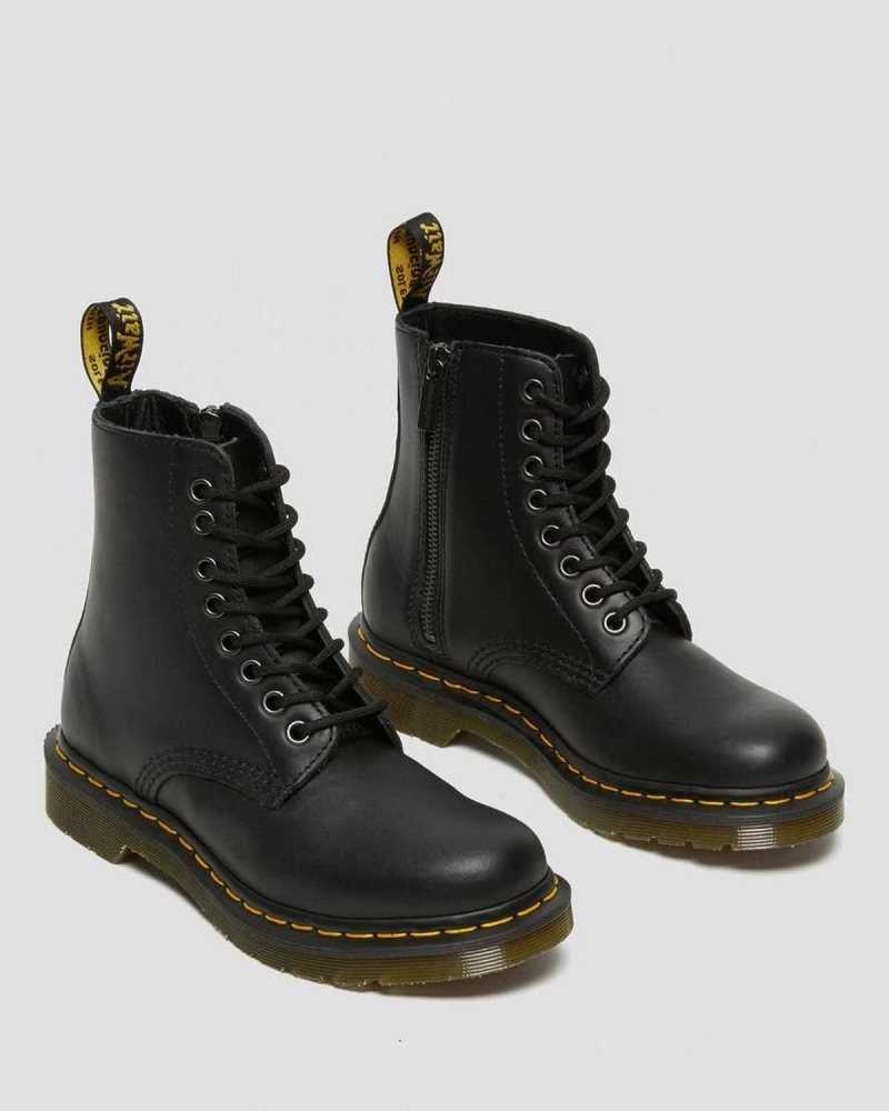 Dr Martens 1460 Pascal Nappa Glidelås Boots Støvletter Dame Svarte | CGXZB8429