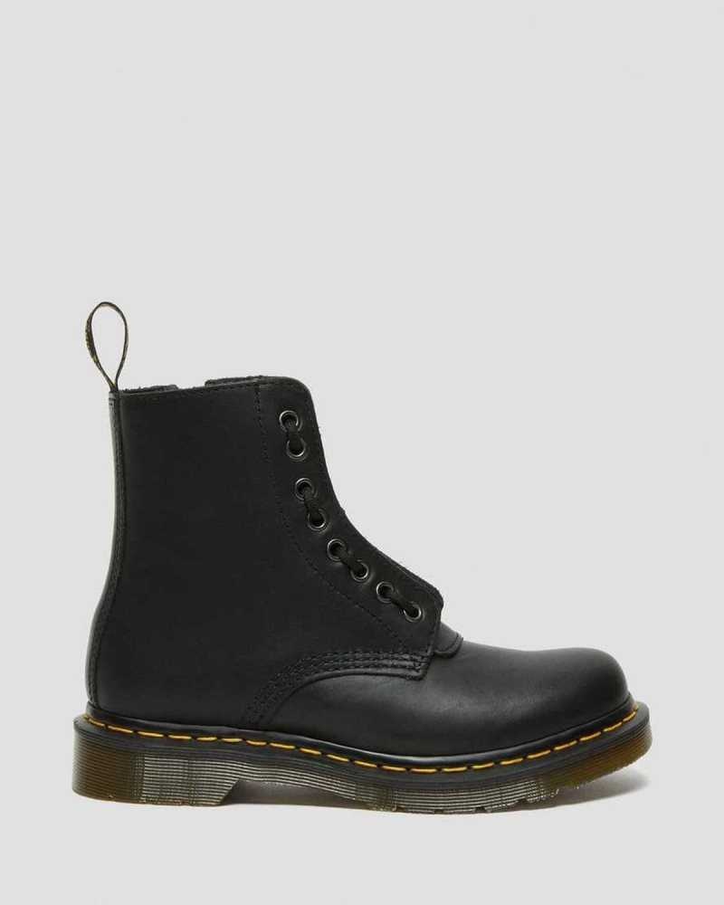 Dr Martens 1460 Pascal Nappa Glidelås Boots Støvletter Dame Svarte | CGXZB8429