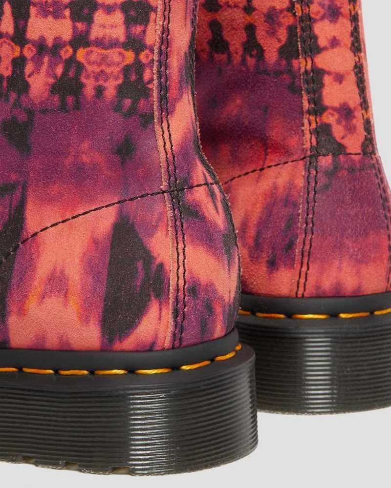 Dr Martens 1460 Pascal Tie Dye Lær Blonder Up Boots Støvletter Dame Lilla | MFPKD6012