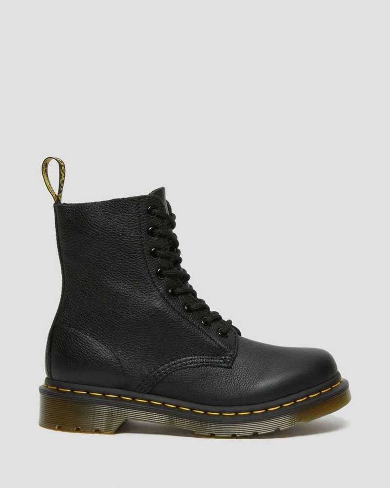 Dr Martens 1460 Pascal Virginia Lær Boots Støvler Dame Svarte | EJBVK8341