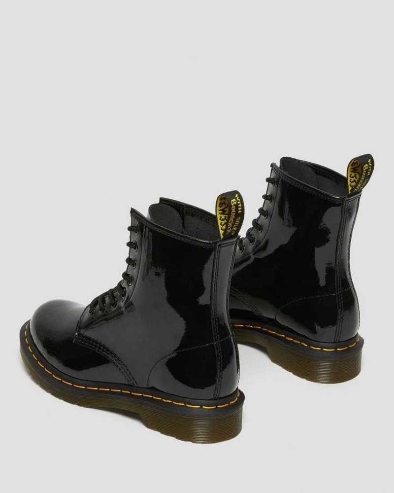 Dr Martens 1460 Patent Lær Blonder Up Boots Støvler Dame Svarte | MPKTD5302