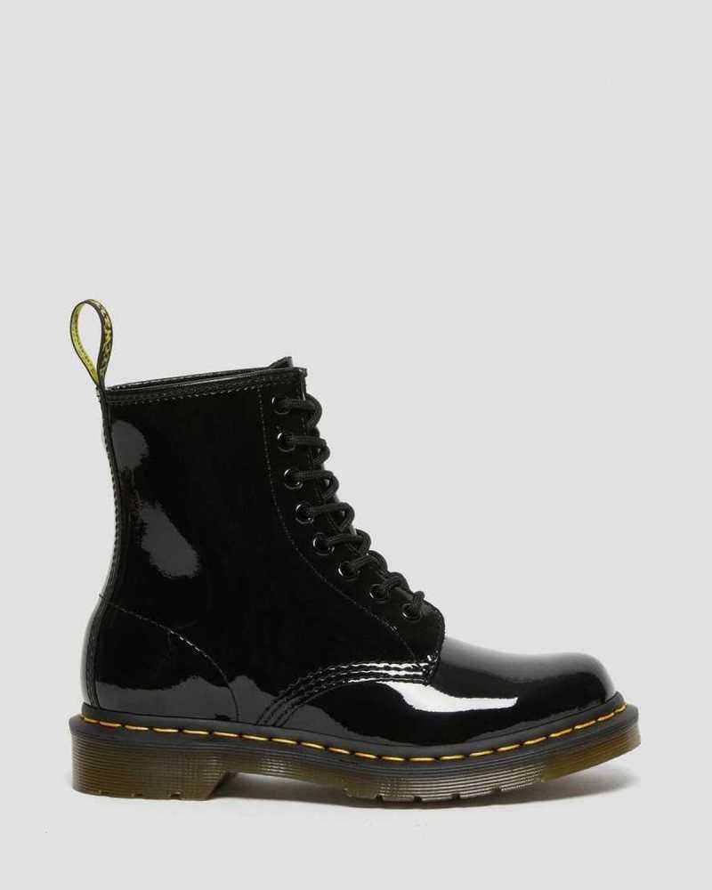 Dr Martens 1460 Patent Lær Blonder Up Boots Støvler Dame Svarte | MPKTD5302