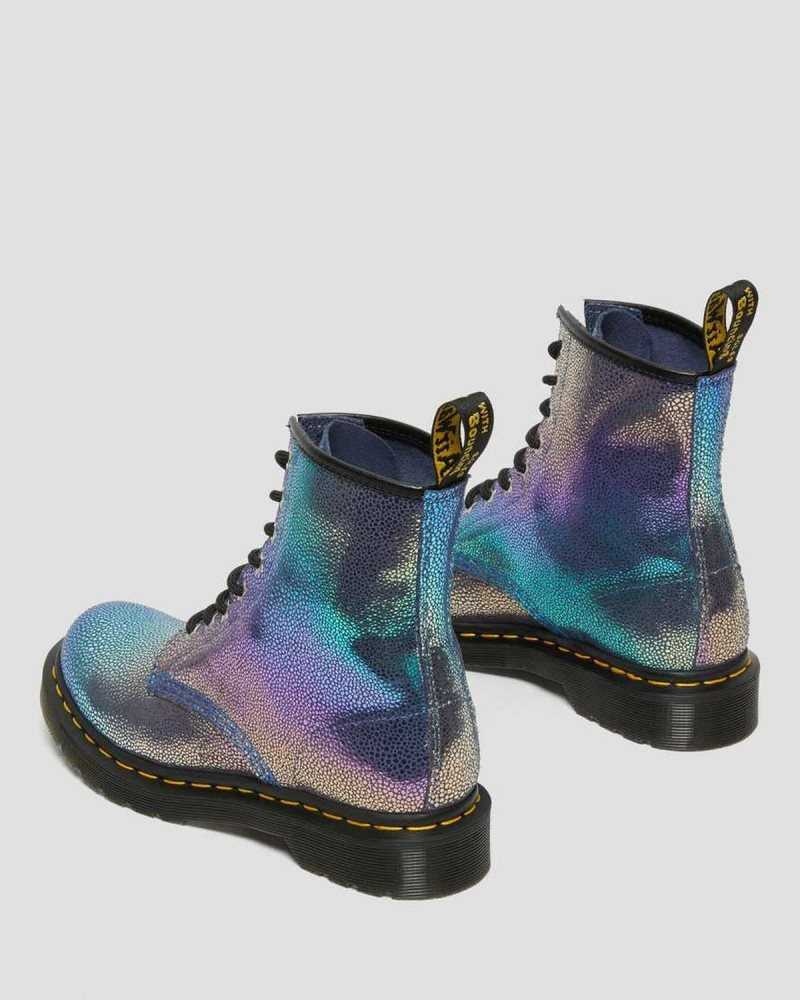 Dr Martens 1460 Rainbow Ray Semsket Skinn Blonder Up Boots Støvler Dame Lilla Multicolor | OHMPT4085