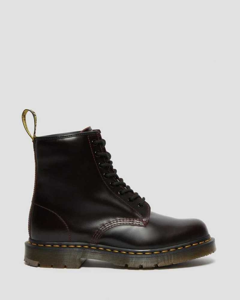 Dr Martens 1460 Slip Resistant Atlas Lær Blonder Up Boots Støvletter Herre Burgunder | FRKBJ6729