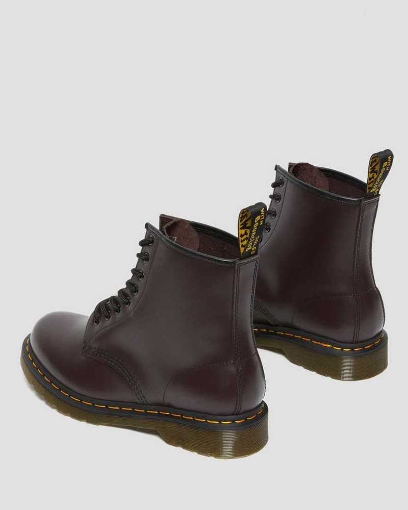 Dr Martens 1460 Smooth Lær Blonder Up Boots Støvler Herre Burgunder | HBUAT1963