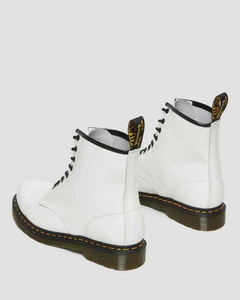 Dr Martens 1460 Smooth Lær Blonder Up Boots Støvler Herre Hvite | ESFHA7109