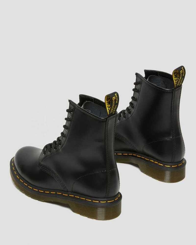 Dr Martens 1460 Smooth Lær Blonder Up Boots Støvler Dame Svarte | DAXHG4257