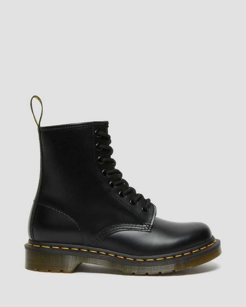 Dr Martens 1460 Smooth Lær Blonder Up Boots Støvler Dame Svarte | DAXHG4257