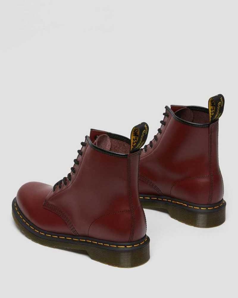 Dr Martens 1460 Smooth Lær Blonder Up Boots Støvler Herre Rosa Rød | BYNWI8026