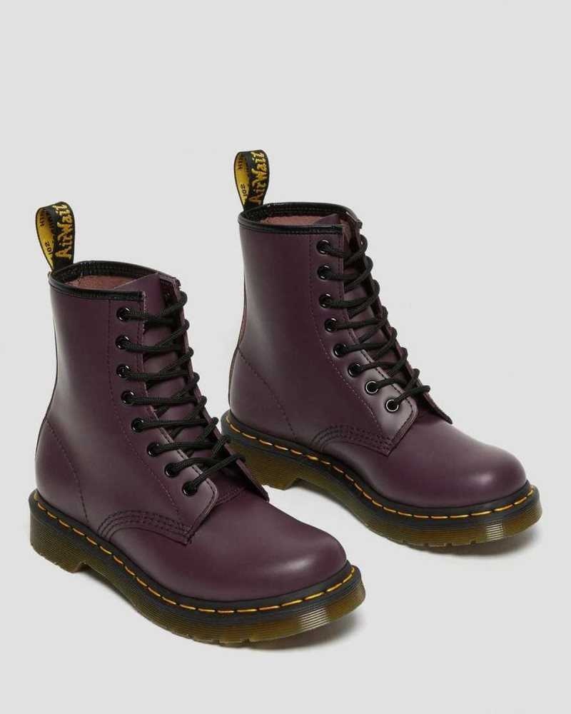 Dr Martens 1460 Smooth Lær Blonder Up Boots Støvler Dame Lilla | ZCLQK4309