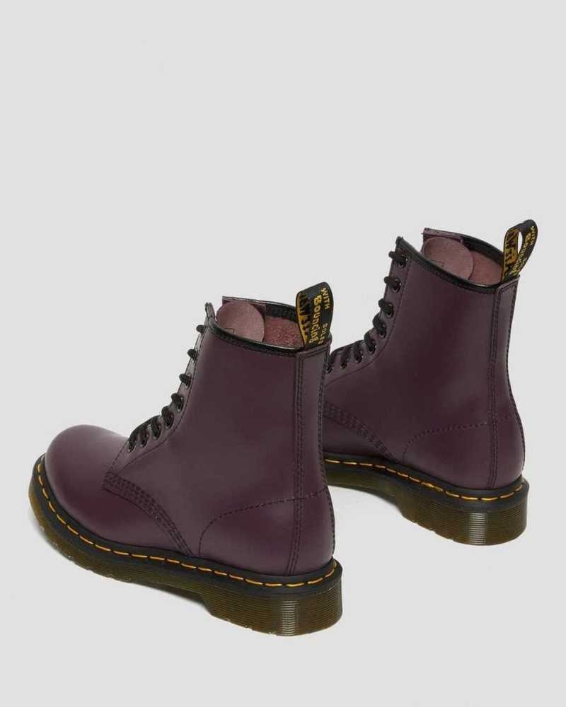 Dr Martens 1460 Smooth Lær Blonder Up Boots Støvler Dame Lilla | ZCLQK4309