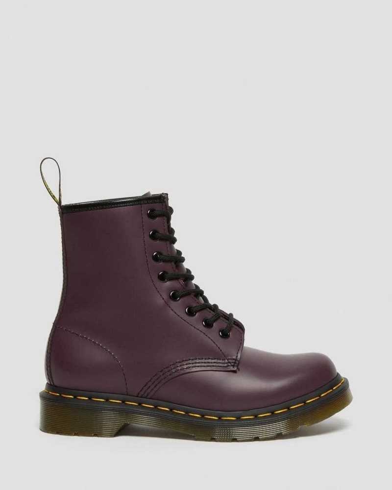 Dr Martens 1460 Smooth Lær Blonder Up Boots Støvler Dame Lilla | ZCLQK4309