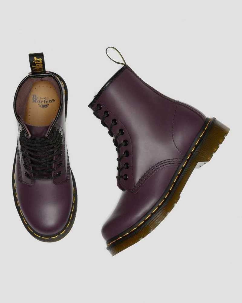 Dr Martens 1460 Smooth Lær Blonder Up Boots Støvler Dame Lilla | ZCLQK4309