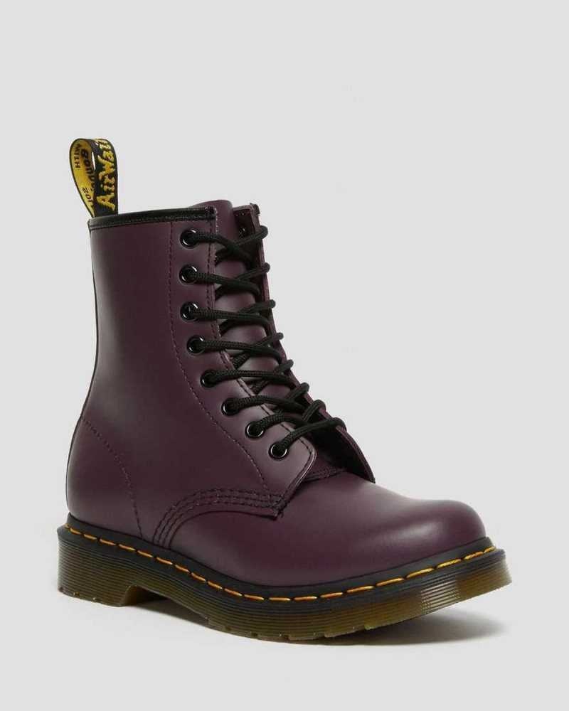 Dr Martens 1460 Smooth Lær Blonder Up Boots Støvler Dame Lilla | ZCLQK4309