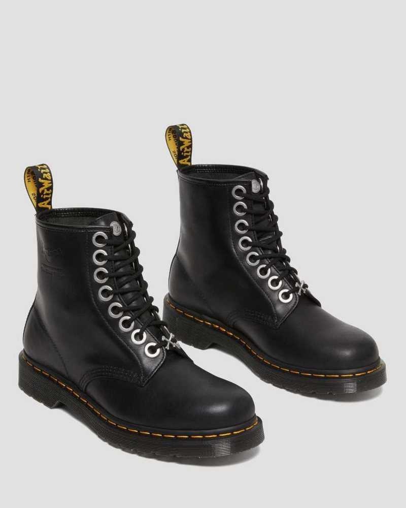 Dr Martens 1460 The Great Frog Lær Blonder Up Boots Støvletter Herre Svarte | EZHDC7320