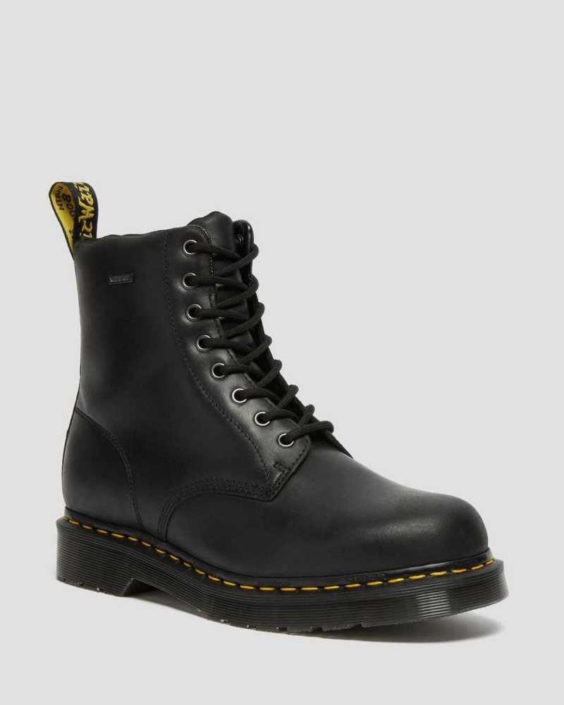 Dr Martens 1460 Vanntette Blonder Up Boots Vinterstøvler Herre Svarte | NFYOK2894