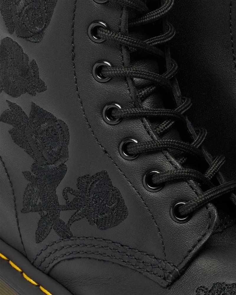 Dr Martens 1460 Vonda Mono Floral Boots Støvler Dame Svarte | DIXVW9052