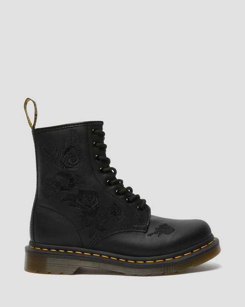 Dr Martens 1460 Vonda Mono Floral Boots Støvler Dame Svarte | DIXVW9052