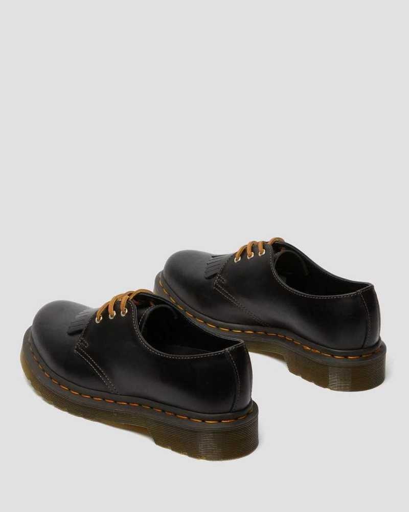 Dr Martens 1461 Abruzzo Lær Oxford Shoes Oxford Sko Dame Svarte | GMVIE8023