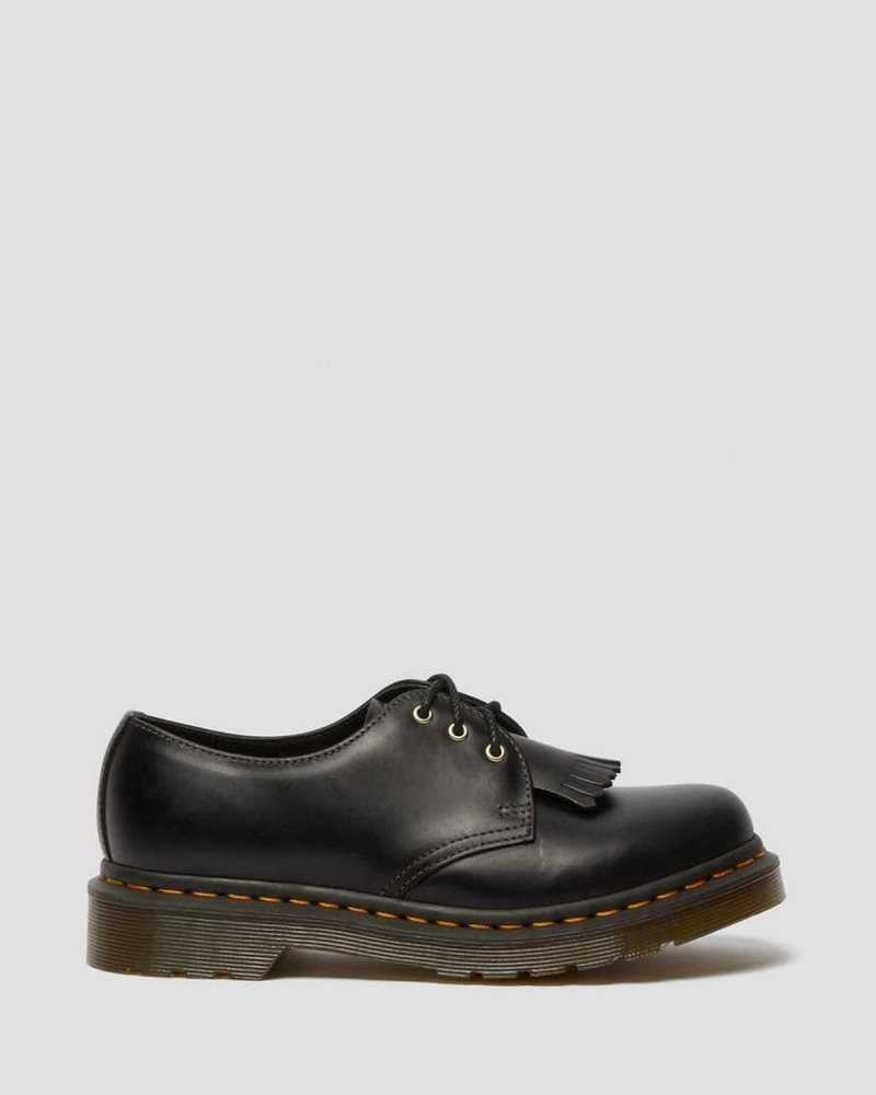 Dr Martens 1461 Abruzzo Lær Oxford Shoes Oxford Sko Dame Svarte | GMVIE8023