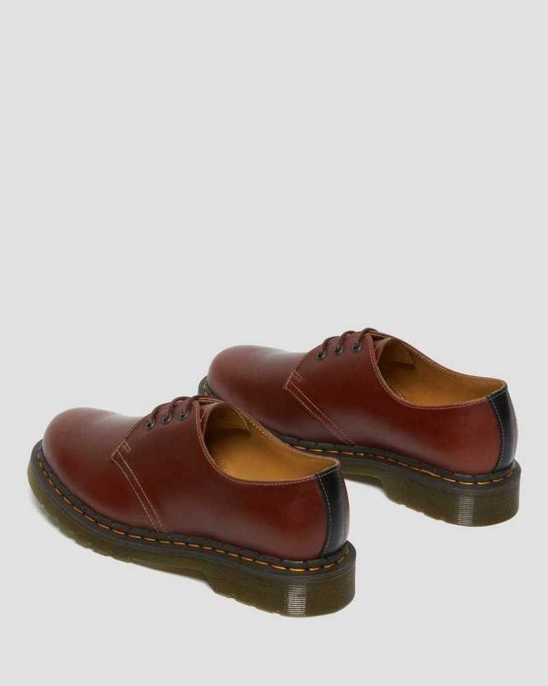 Dr Martens 1461 Abruzzo Lær Oxford Shoes Oxford Sko Herre Brune Svarte | TBROS9840