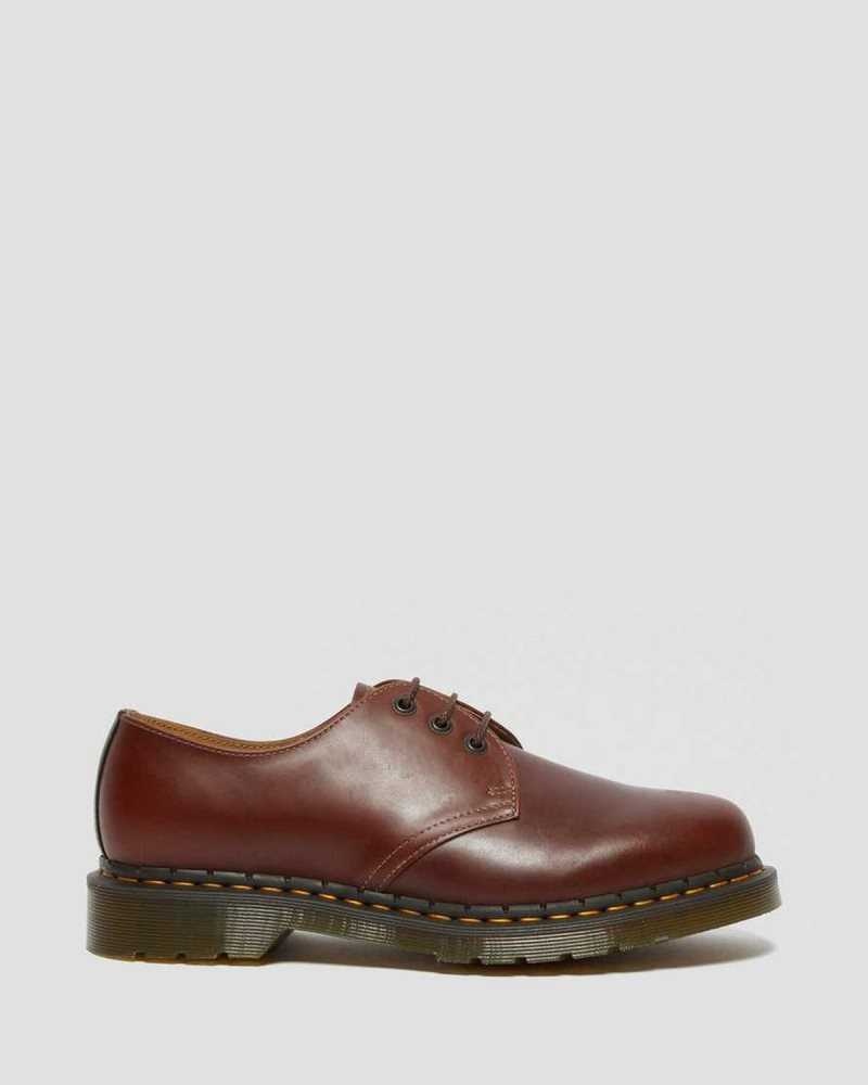 Dr Martens 1461 Abruzzo Lær Oxford Shoes Oxford Sko Herre Brune Svarte | TBROS9840