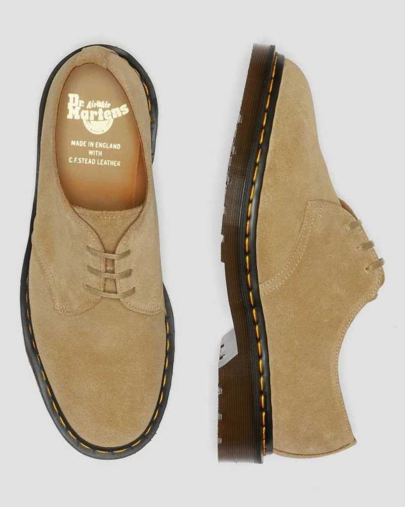 Dr Martens 1461 Buck Semsket Skinn Oxford Shoes Made In England Herre Beige | SBAXC7136