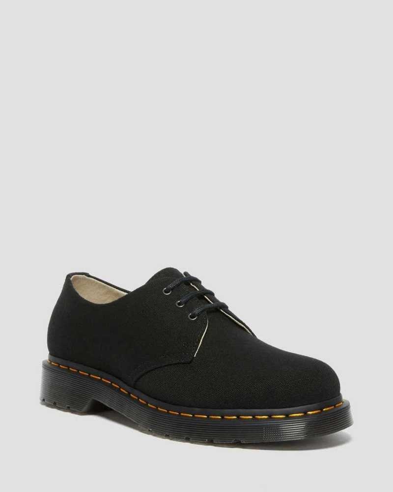 Dr Martens 1461 Canvas Oxford Shoes Fritidsstøvler Dame Svarte | WFHTL3702