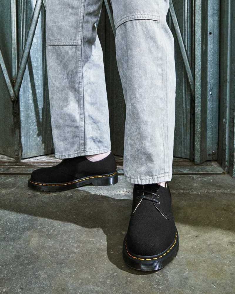 Dr Martens 1461 Canvas Oxford Shoes Fritidsstøvler Herre Svarte | ZUXAJ2438