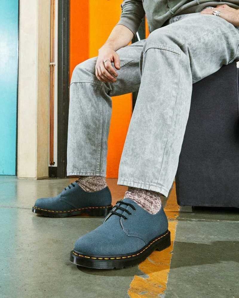 Dr Martens 1461 Canvas Oxford Shoes Fritidsstøvler Dame Grå | JXAEV6475