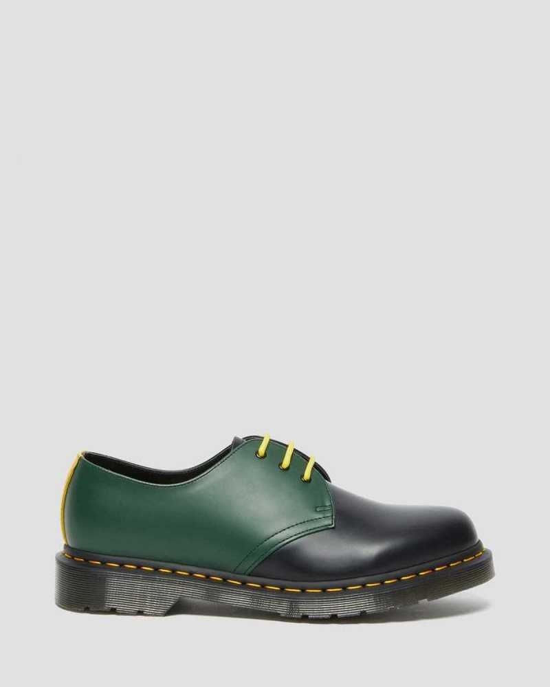 Dr Martens 1461 Contrast Smooth Lær Oxford Shoes Oxford Sko Dame Svarte | VGSDY7104