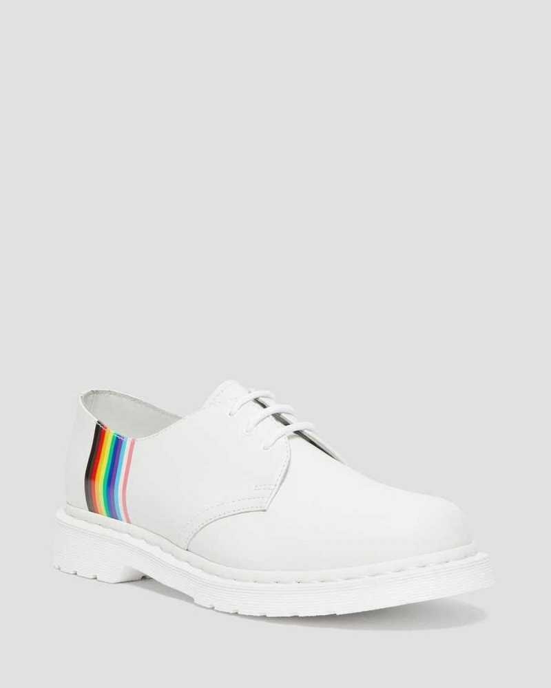 Dr Martens 1461 For Pride Smooth Lær Oxford Shoes Originals Sko Dame Hvite | CJLBN0674