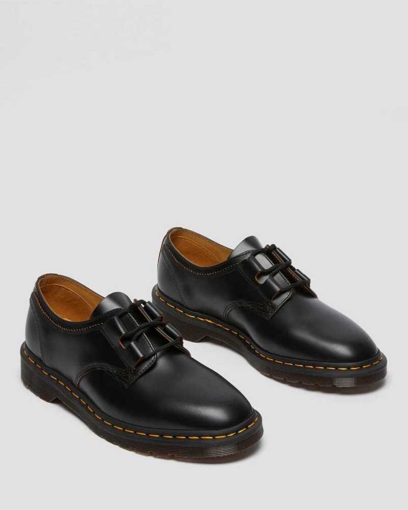 Dr Martens 1461 Ghillie Lær Oxford Shoes Oxford Sko Dame Svarte | FKOIT9172