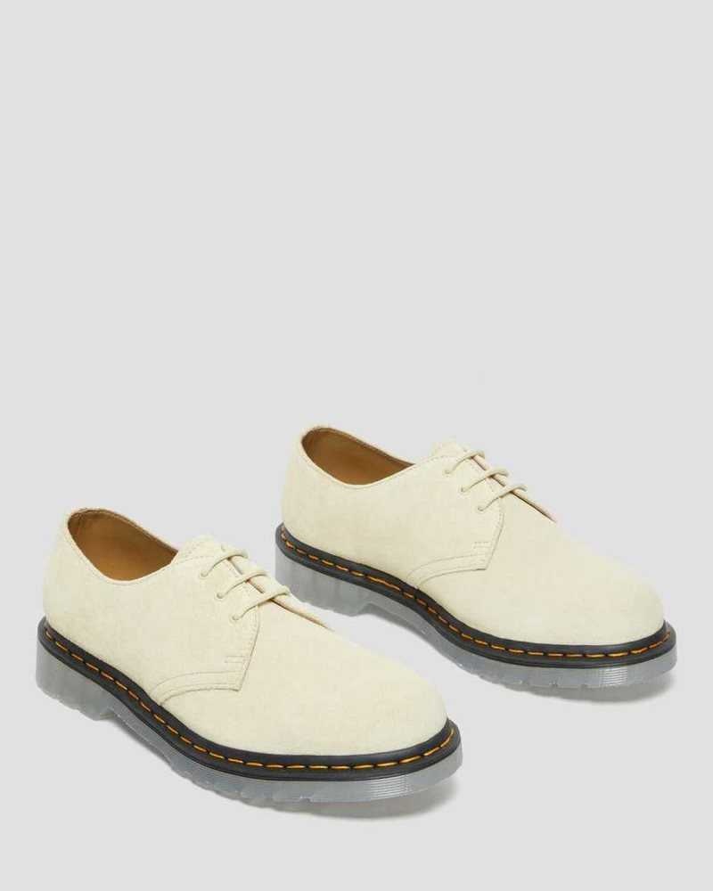 Dr Martens 1461 Iced Semsket Skinn Oxford Shoes Originals Sko Herre Pisket Krem | WMPEZ0964