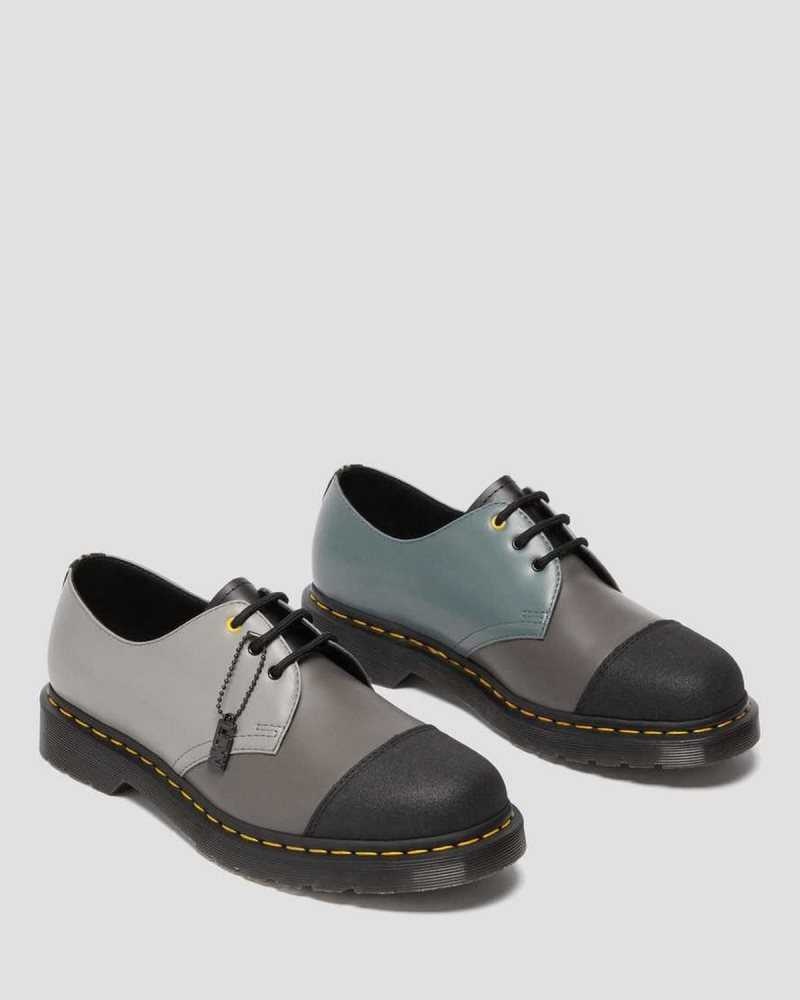 Dr Martens 1461 London Smooth Lær Oxford Shoes Originals Sko Herre Svarte Grå | ZKVFO4015