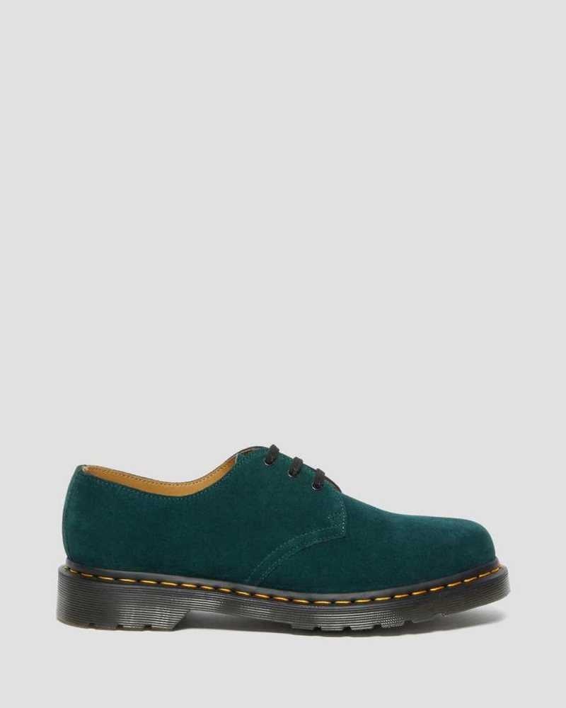 Dr Martens 1461 Semsket Skinn Oxford Shoes Originals Sko Dame Grønn | EDVFC7163