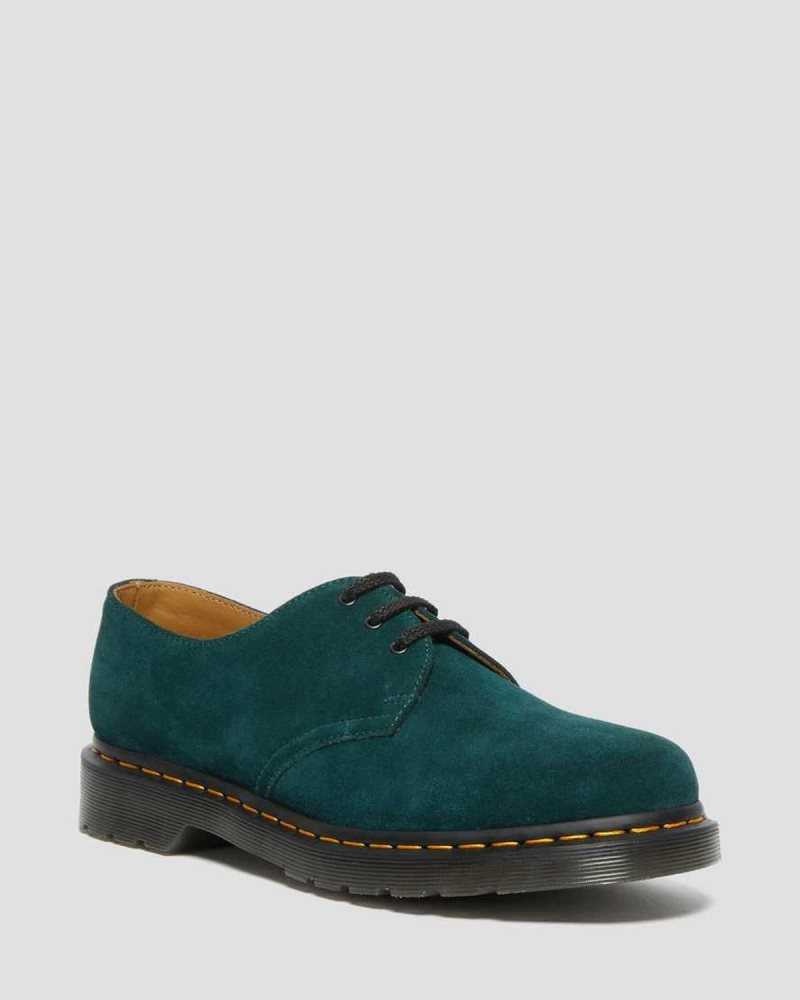 Dr Martens 1461 Semsket Skinn Oxford Shoes Originals Sko Dame Grønn | EDVFC7163