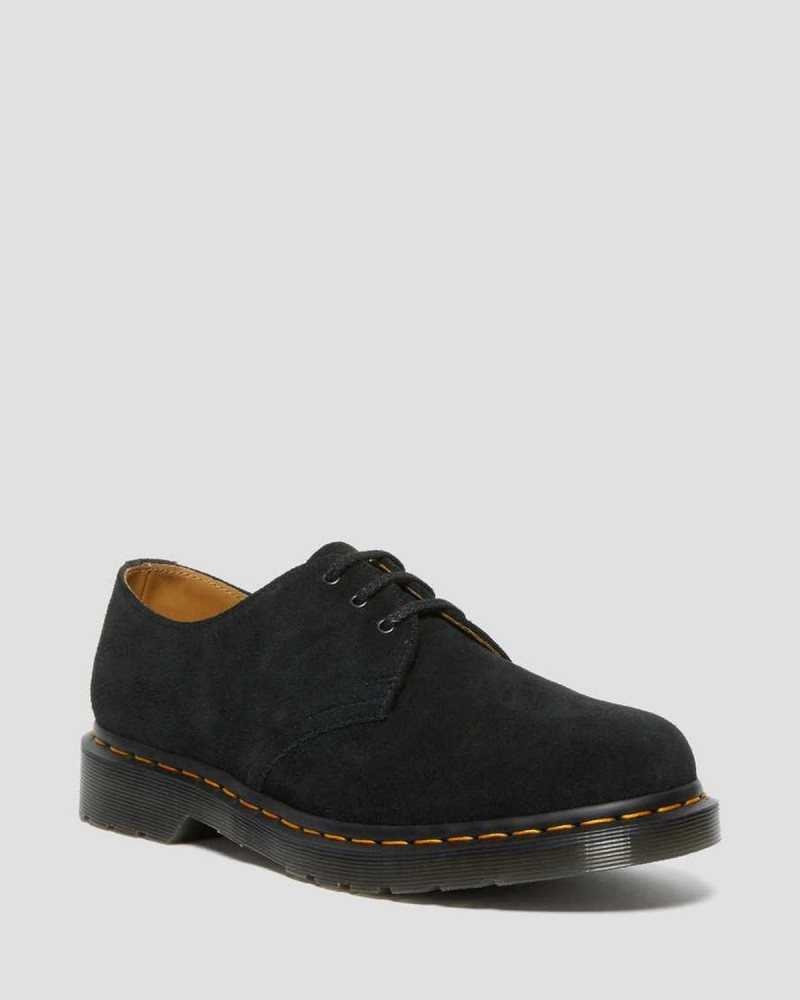 Dr Martens 1461 Semsket Skinn Oxford Shoes Originals Sko Herre Svarte | WVZHA1804