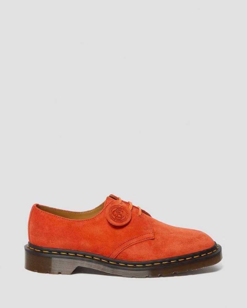 Dr Martens 1461 Semsket Skinn Oxford Shoes Oxford Sko Dame Rød | QUZGO8216