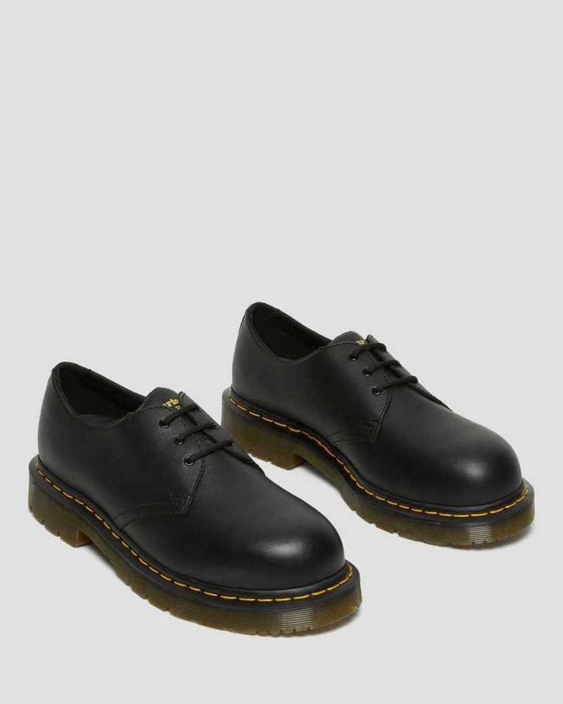 Dr Martens 1461 Slip Resistant Steel Tå Shoes Originals Sko Herre Svarte | EOCKQ5709