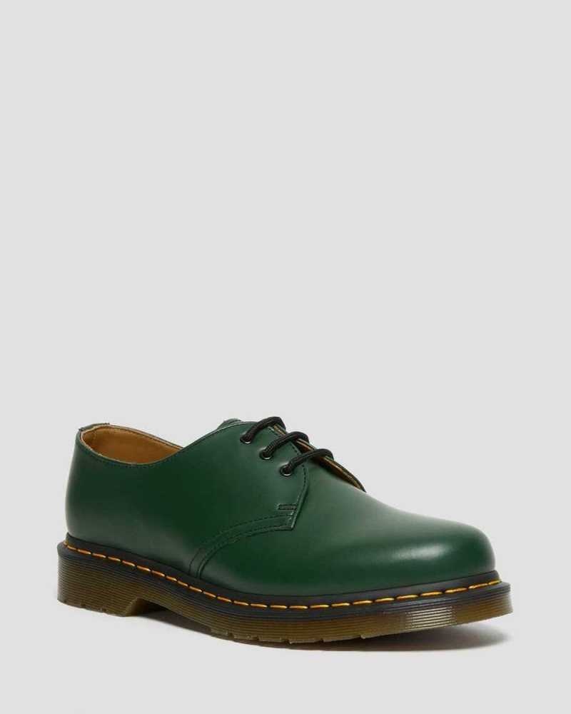 Dr Martens 1461 Smooth Lær Oxford Shoes Oxford Sko Herre Grønn | UETXQ2817